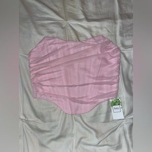 Fashion Nova - Light Pink Corset Shirt - Size Large - Never worn - Tags still on